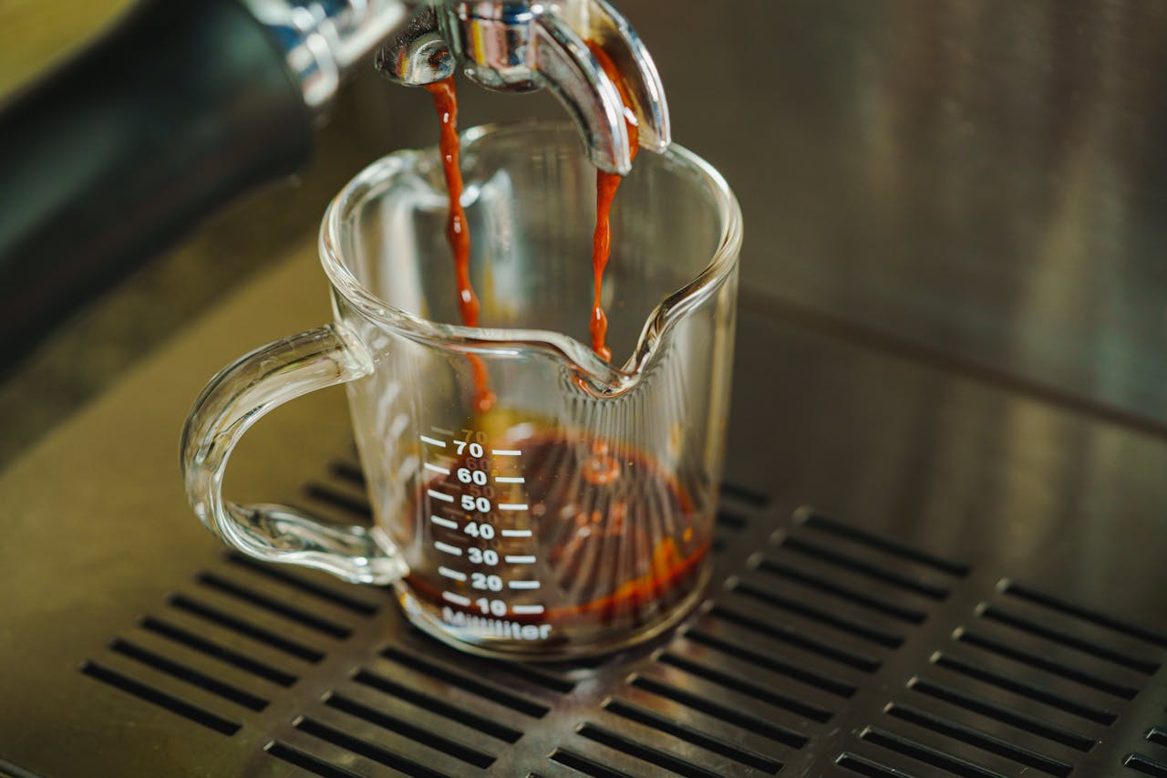 Coffee Maker with a Glass